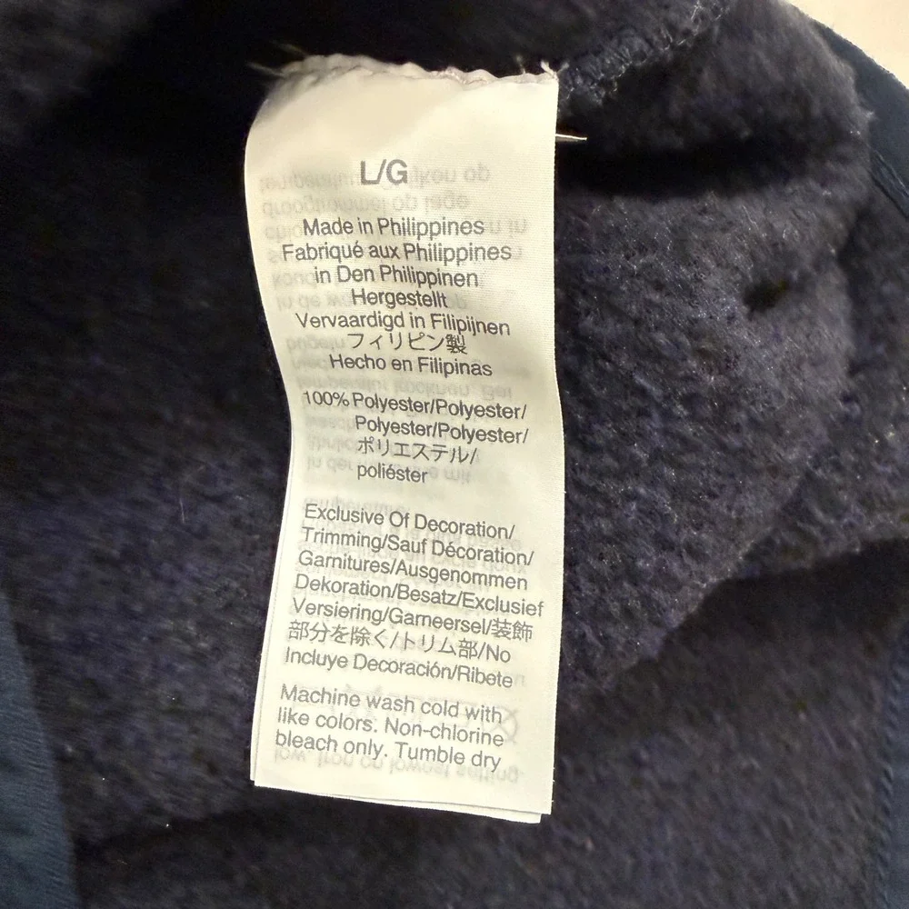 J Crew Authentic Fleece Quarter Zip Pullover Men's Size L Dark Heather Gray‎